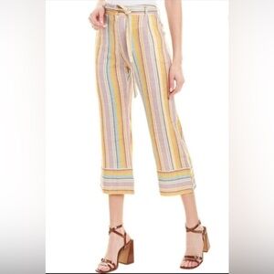 ELLEJAY | REVOLVE Linen Blend Bold Striped Pants w/ Belt Women's  size S